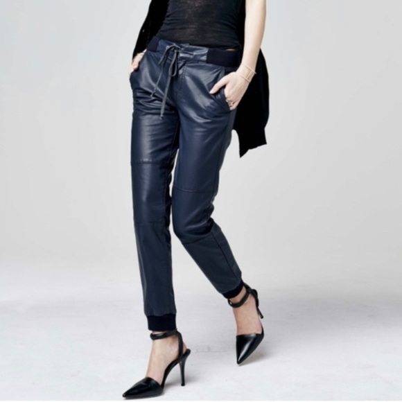 MOTHER Pants - Mother Faux/Vegan Leather Champ Track Pant/Jogger